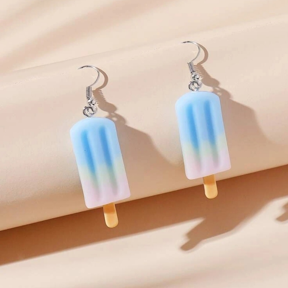 Popsicle charm drop earrings